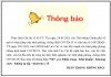 THÔNG BÁO!